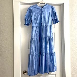 Puffy sleeve maxi dress